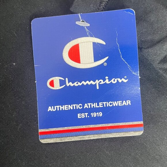 Champion Write Out Tshirt Womens Size 1X Black Vneck Logo Short Sleeves New - Picture 9 of 10